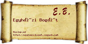 Egyházi Bogát névjegykártya